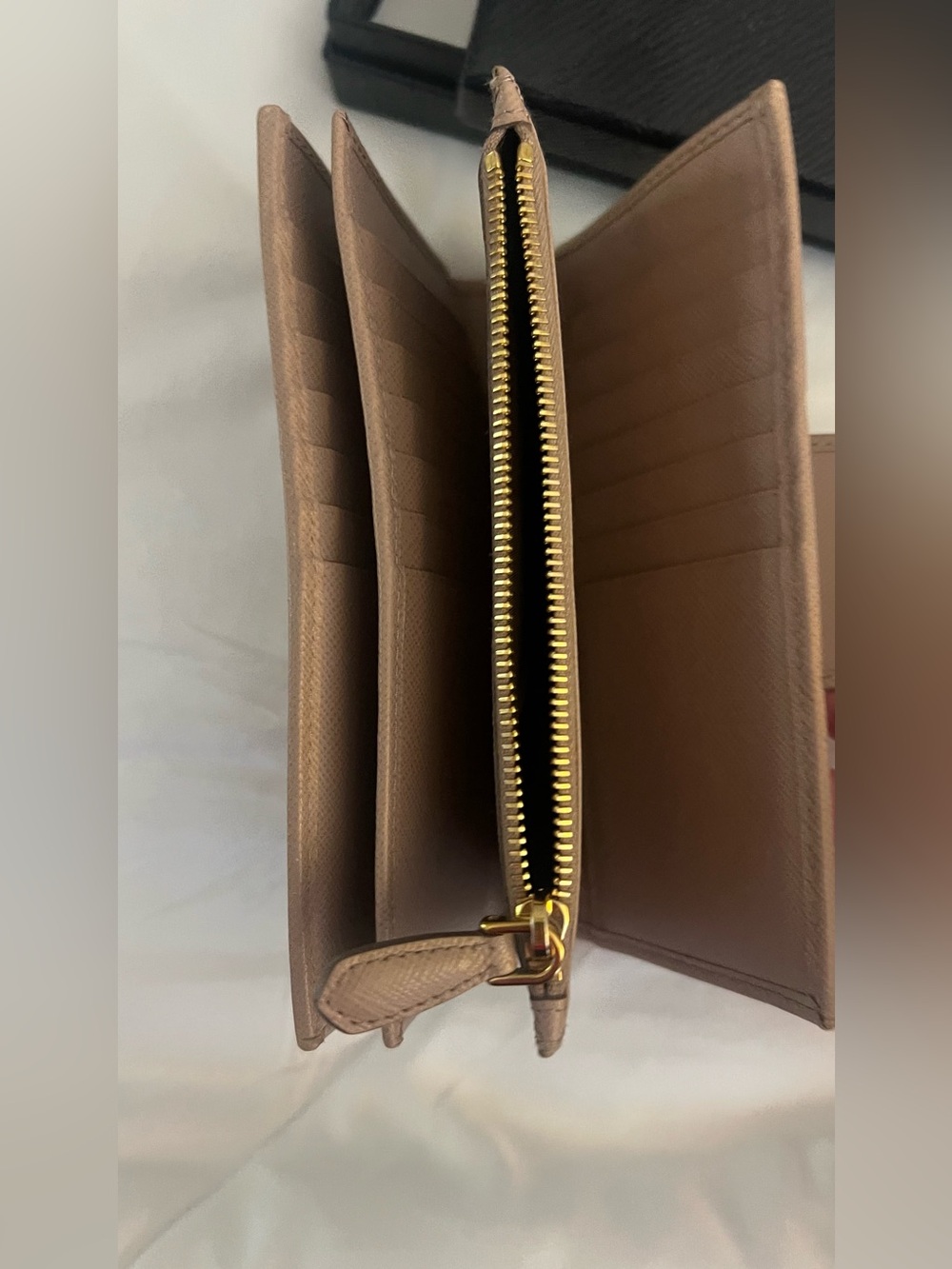 Prada Saffiano Leather Wallet - Beige - Picture 6 of 12